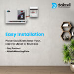 daikcell 3 KVA 90V-300V Mainline Heavy Duty Voltage Stabilizer for Home - 2400W - 12 Amps Load - Single Phase