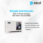 daikcell 5 KVA 90V-300V Heavy Duty Mainline Voltage Stabilizer for Home - 4000W - 20 Amps Load - 5 Year Warranty - DSR015 - White - Single Phase