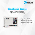 daikcell 5 KVA 90V-300V Heavy Duty Mainline Voltage Stabilizer for Home - 4000W - 20 Amps Load - 5 Year Warranty - DSR015 - White - Single Phase