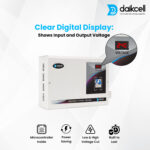 daikcell 5 KVA 90V-300V Heavy Duty Mainline Voltage Stabilizer for Home - 4000W - 20 Amps Load - 5 Year Warranty - DSR015 - White - Single Phase