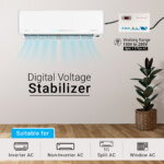 4 KVA 130V-300V Digital Voltage Stabilizer for All Inverter and Non-Inverter AC along with Digital Display & Intelligent Time Delay System - Upto 1.5, Ton AC  - 3200W