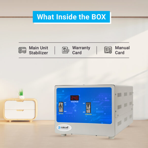 daikcell 15 KVA COPPER 90V-300V Mainline Heavy Duty Voltage Stabilizer For Home 12000W for 3 Phase - DSR039