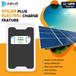 daikcell 3 in 1 inbuilt Lithium-ion Inverter Battery for Home | Solar+Electricity Charging | Pure Sinewave 1100VA/12V | 1280Wh with 13.6 Year Life | Wall-Mountable | 5 Year Replacement Warranty - 1KVA