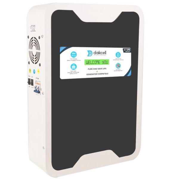 daikcell 2 in 1 Combo inbuilt Lithium-ion Inverter Battery for Home  | Pure Sinewave 1100 VA/12V | 1280 Wh with 13.6 Year Life | Wall-Mountable with 5 Year Replacement Warranty - Li1280 - 1KVA